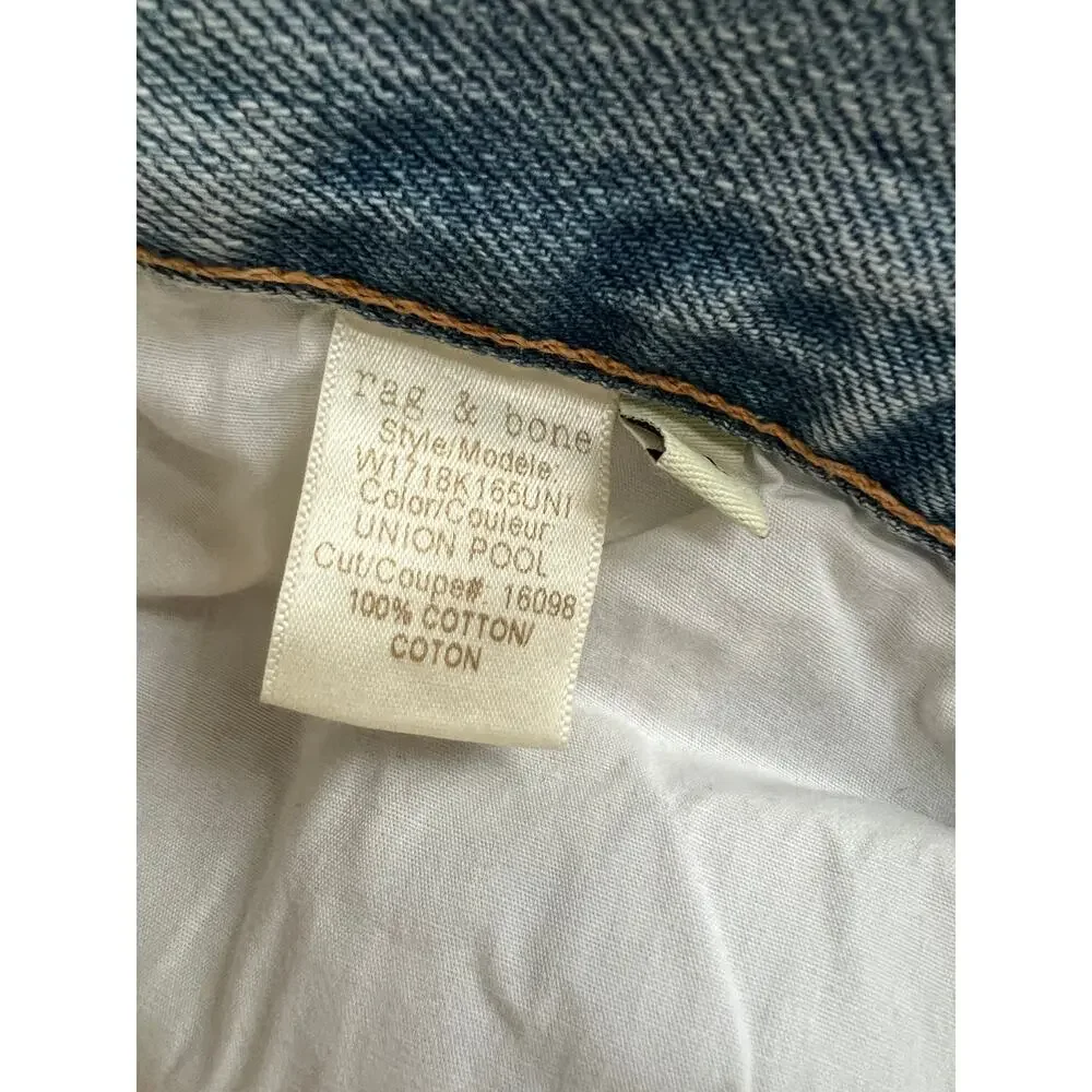 Rag & Bone Womens Union Pool Marilyn Distressed Jeans W1718K165UNI Size 31 - Picture 15 of 16